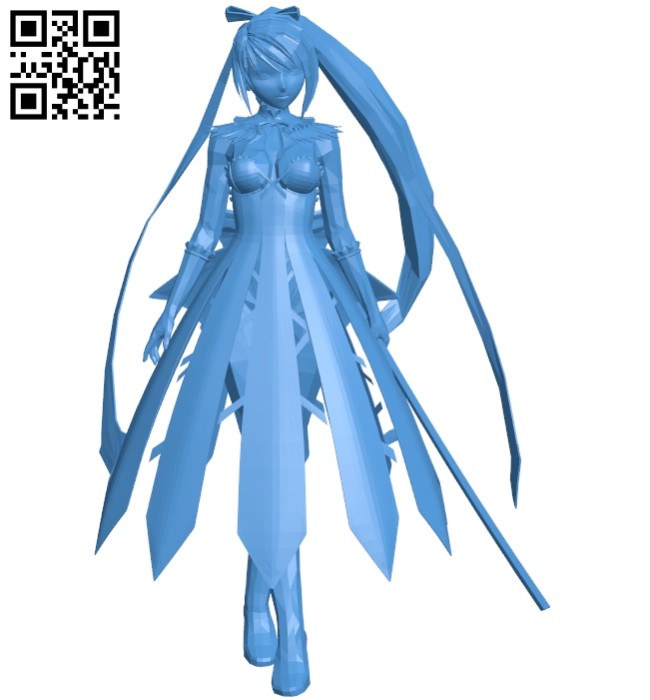 Anime fighters women B008078 file stl free download 3D Model for CNC