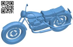 Army bike – Motorbike B008283 file stl free download 3D Model for CNC and 3d printer