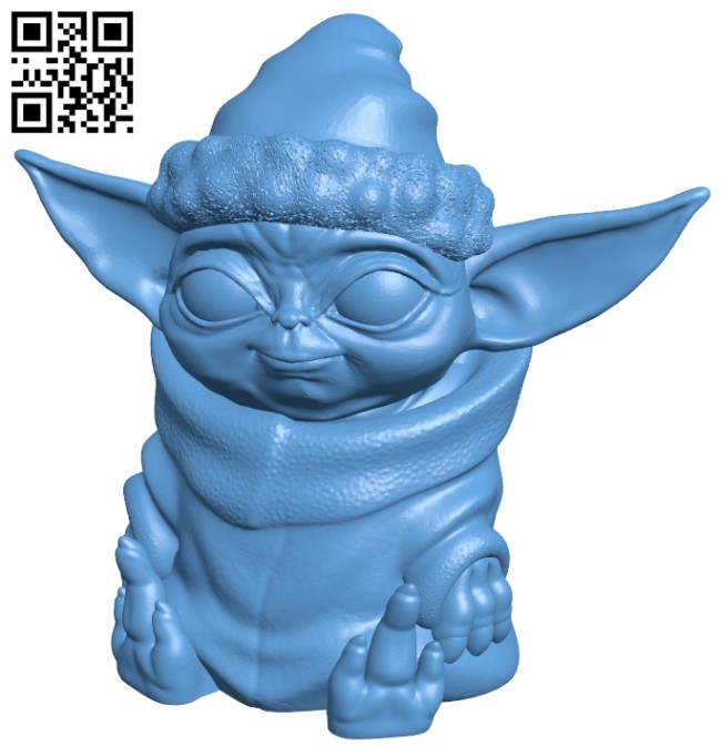 Baby X-mas Yoda B008319 file stl free download 3D Model for CNC and 3d printer