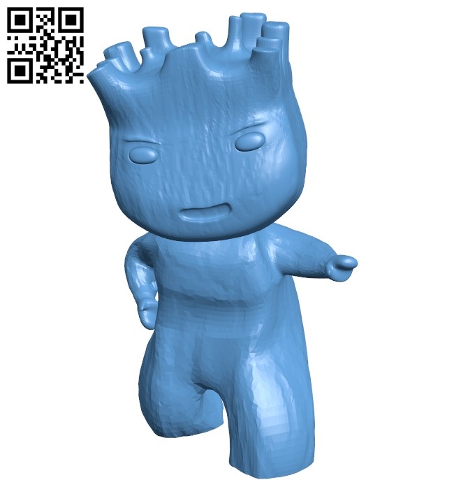 Baby groot B008162 file stl free download 3D Model for CNC and 3d printer