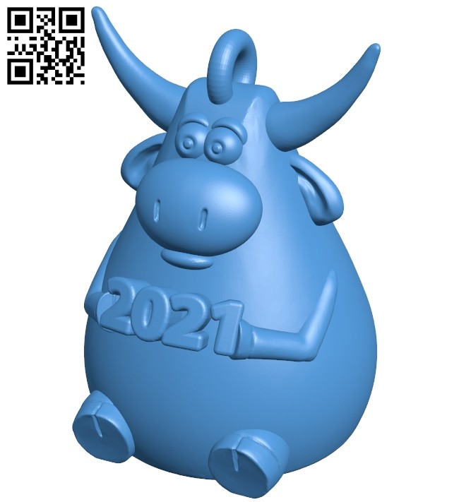 Buffalo-shaped key hanger B008052 file stl free download 3D Model for CNC and 3d printer
