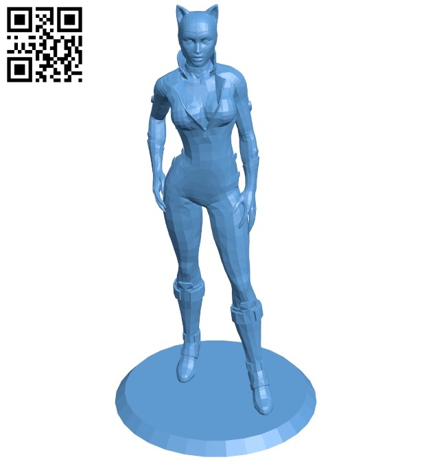 Catwoman - woman - superhero B008214 file stl free download 3D Model for CNC and 3d printer