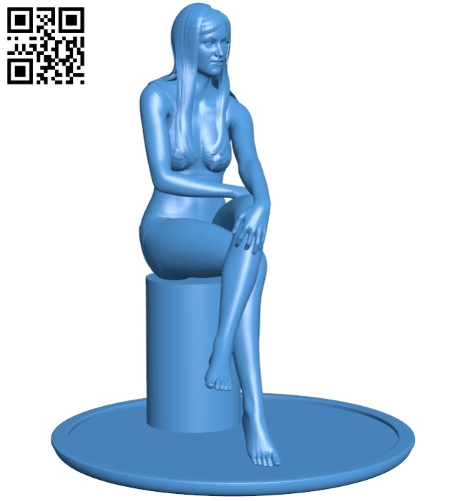 Chica piernas cruzadas B008083 file stl free download 3D Model for CNC and 3d printer