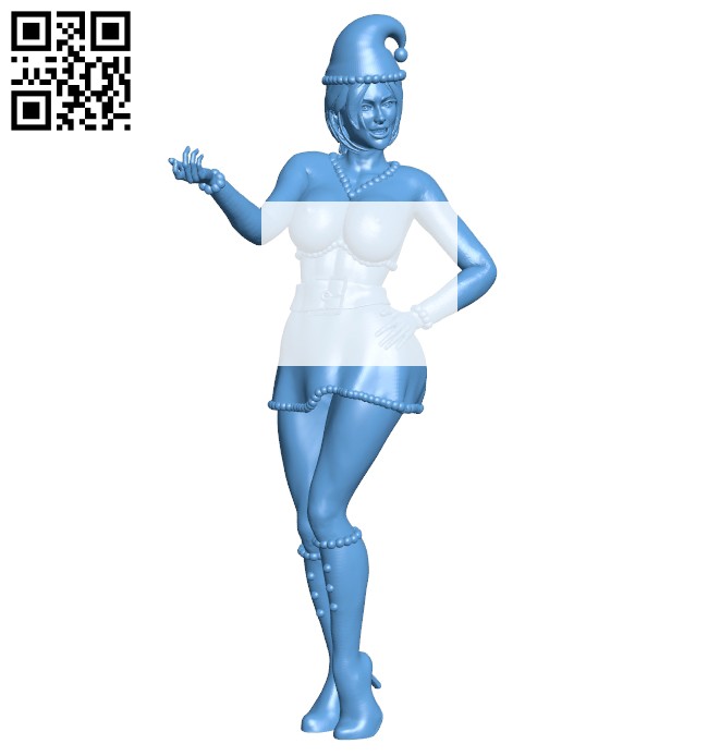Christmas girl B008305 file stl free download 3D Model for CNC and 3d printer