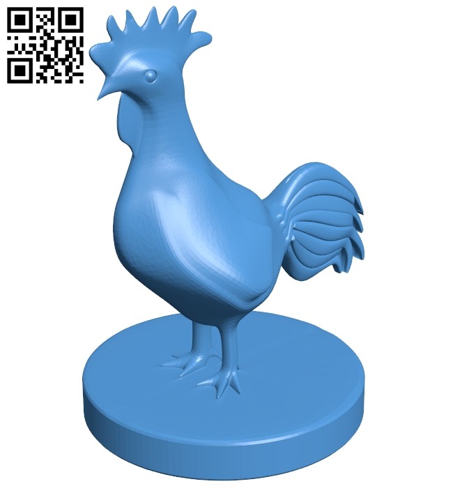 Cock - rooster B008100 file stl free download 3D Model for CNC and 3d printer
