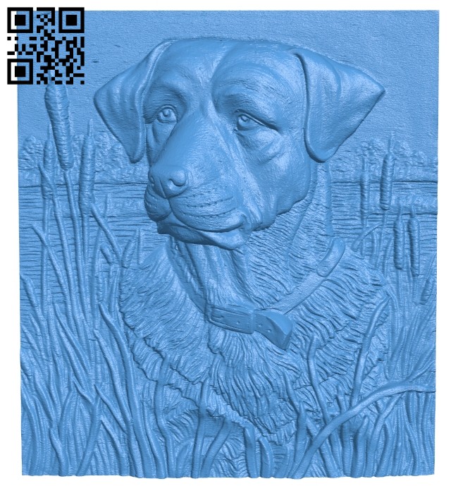 Dog painting A005272 download free stl files 3d model for CNC wood carving