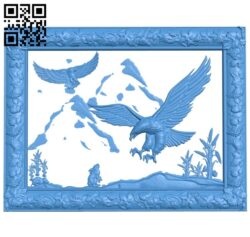 Eagles go hunting A005265 download free stl files 3d model for CNC wood carving