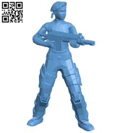 Girl in beret B008220 file stl free download 3D Model for CNC and 3d printer