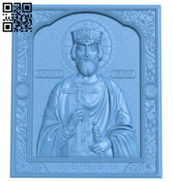 Icon Holy Prince Vladimir A005319 download free stl files 3d model for CNC wood carving