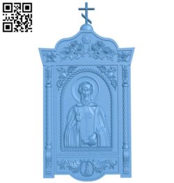 Icon Sergius of Radonezh A005320 download free stl files 3d model for CNC wood carving
