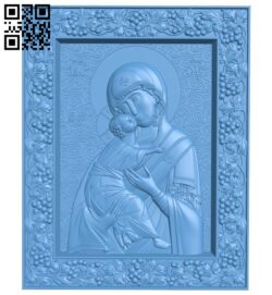 Icon of the Vladimir Mother of God A005322 download free stl files 3d model for CNC wood carving