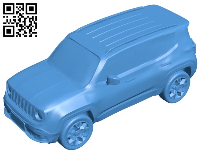 Jeep renegade - car B008041 file stl free download 3D Model for CNC and 3d printer