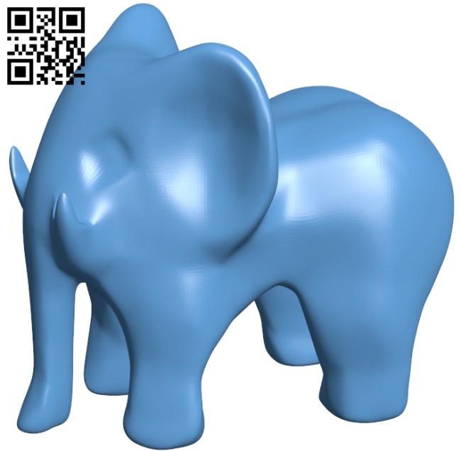 Low poly elephant B008288 file stl free download 3D Model for CNC and 3d printer