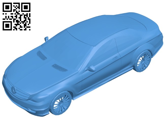 Mercedes benz CL600 car B008090 file stl free download 3D Model for CNC and 3d printer