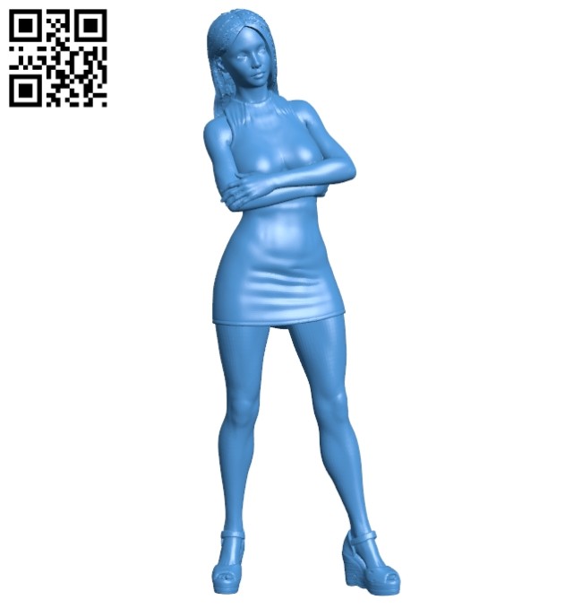 Miss Annoyed Lady B008085 file stl free download 3D Model for CNC and 3d printer