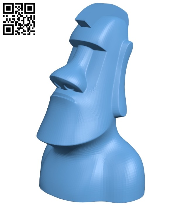 Moai chess - moai knight B008153 file stl free download 3D Model for CNC and 3d printer