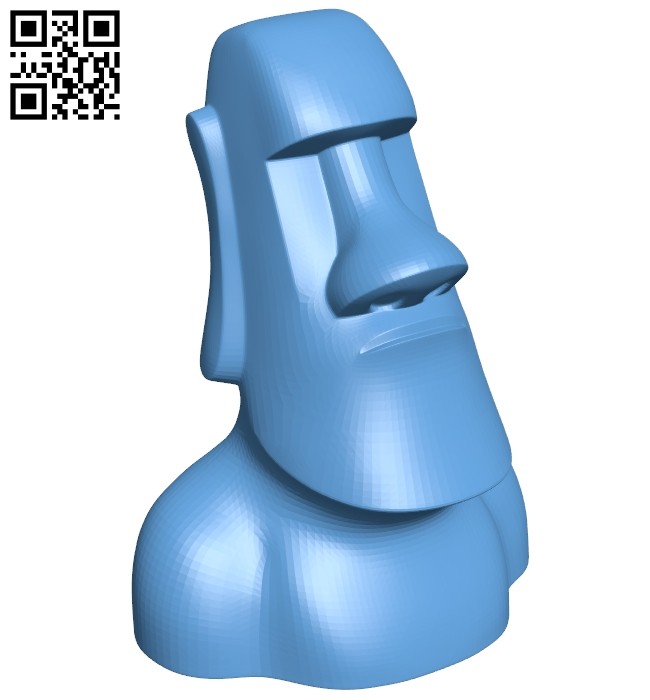 Moai chess - moai pawn B008154 file stl free download 3D Model for CNC and 3d printer