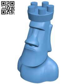 Moai chess – moai rook B008156 file stl free download 3D Model for CNC and 3d printer