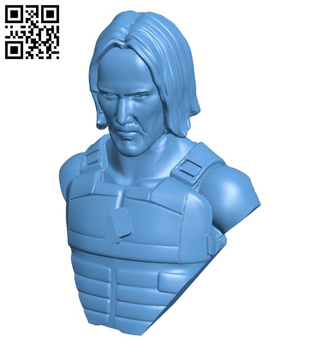 Mr Keanu bust B008164 file stl free download 3D Model for CNC and 3d printer