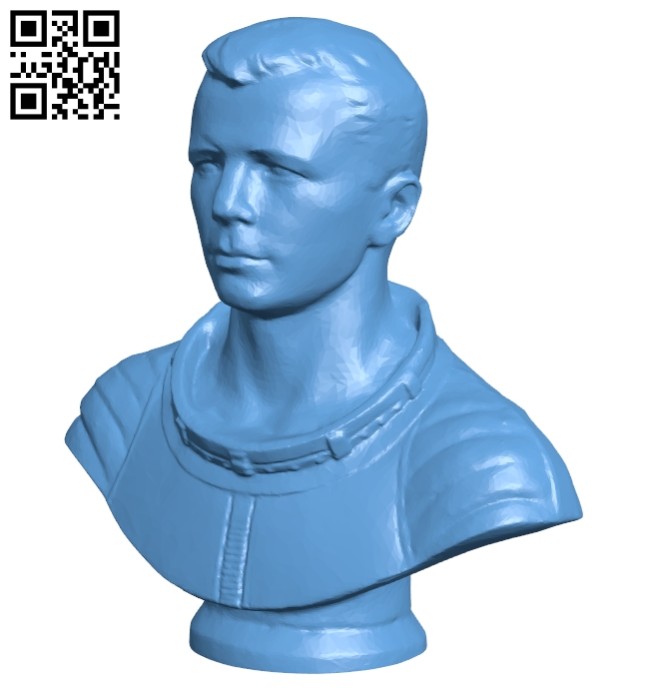 Mr Yuri Gagarin bust B008230 file stl free download 3D Model for CNC and 3d printer