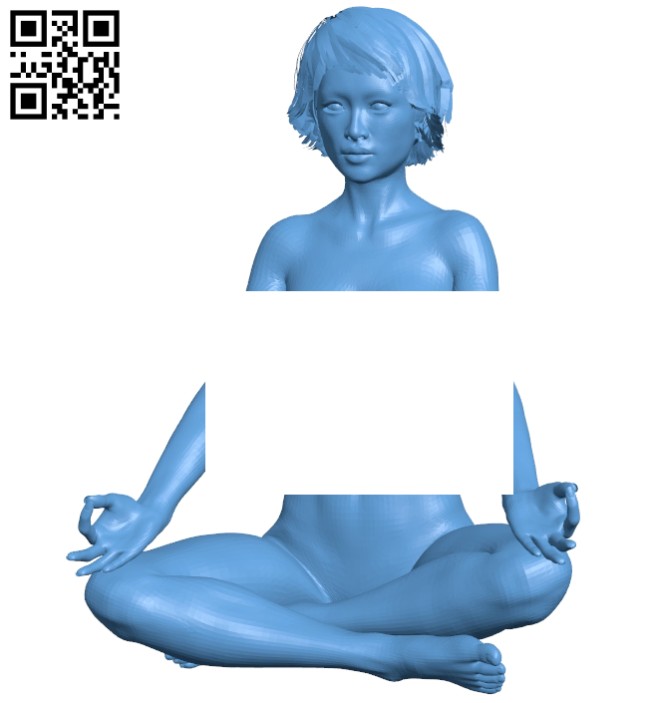 Nude yoga - women B008177 file stl free download 3D Model for CNC and 3d printer