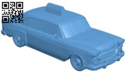 Old Taxi – car B008320 file stl free download 3D Model for CNC and 3d printer