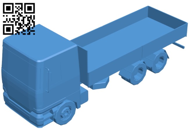Open body truck B008058 file stl free download 3D Model for CNC and 3d printer