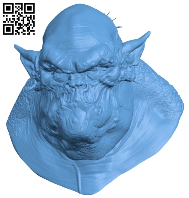 Orco bust B008141 file stl free download 3D Model for CNC and 3d printer