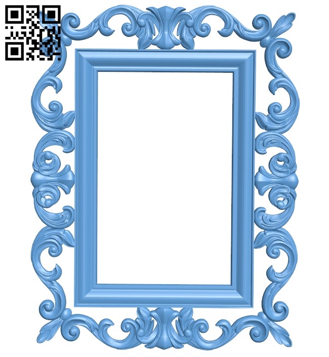Picture frame or mirror A005331 download free stl files 3d model for CNC wood carving