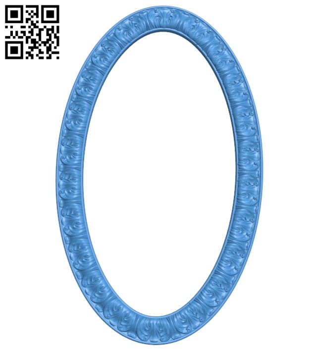 Picture frame or mirror - oval A005283 download free stl files 3d model for CNC wood carving