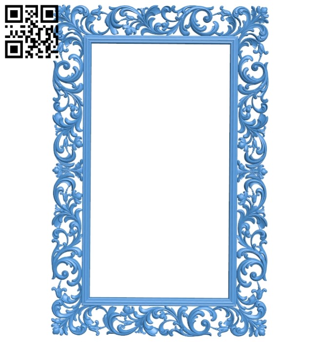 Picture frame or mirror - oval A005284 download free stl files 3d model for CNC wood carving