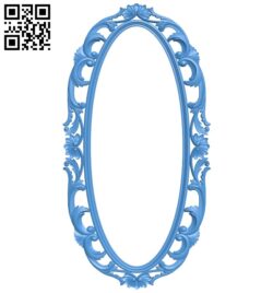 Picture frame or mirror – oval A005285 download free stl files 3d model for CNC wood carving