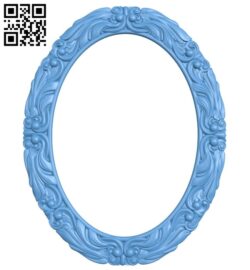 Picture frame or mirror oval A005401 download free stl files 3d model for CNC wood carving