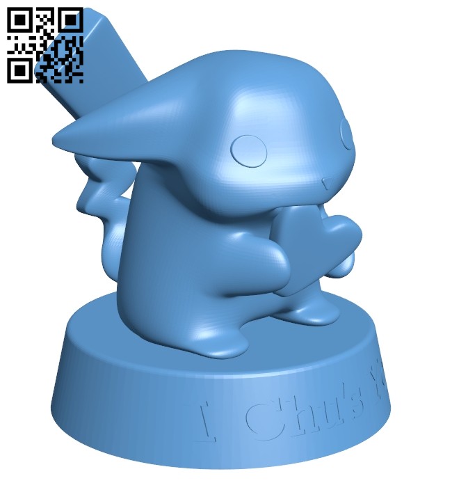 Pikachu - pokemon B008304 file stl free download 3D Model for CNC and 3d printer