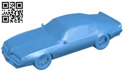 Pontiac trans car B008110 file stl free download 3D Model for CNC and 3d printer