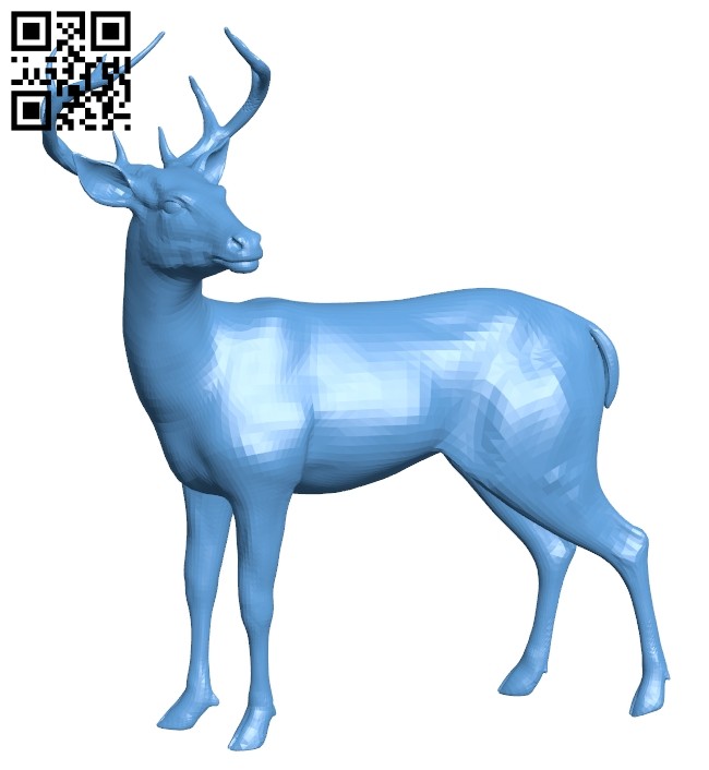 Realistic deer B008257 file stl free download 3D Model for CNC and 3d printer