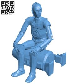 Robot C-3PO B008194 file stl free download 3D Model for CNC and 3d printer