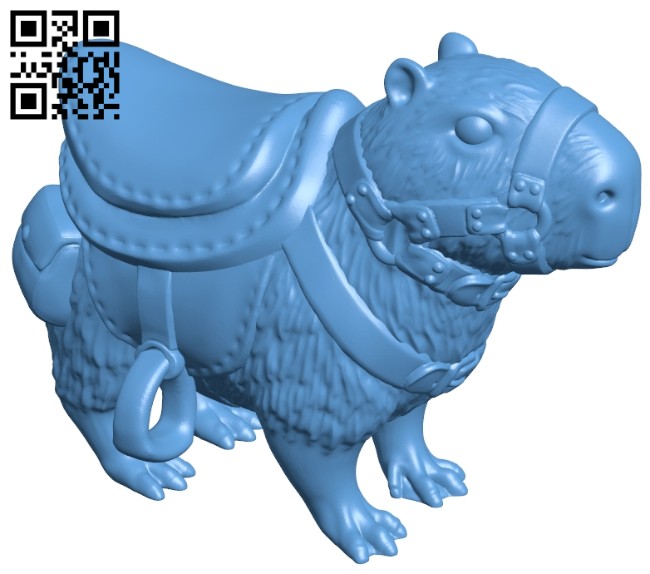 Saddled capybara B008149 file stl free download 3D Model for CNC and 3d printer