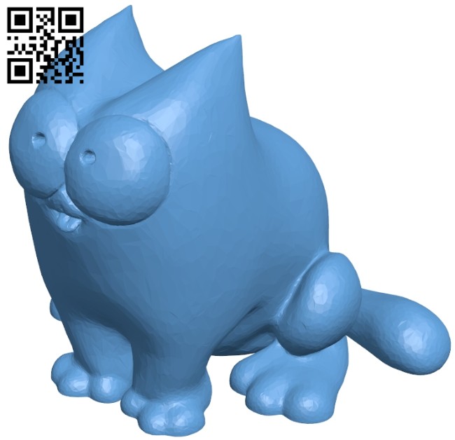 Simon cat sit B008160 file stl free download 3D Model for CNC and 3d printer