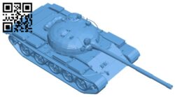 Tank T62A B008323 file stl free download 3D Model for CNC and 3d printer