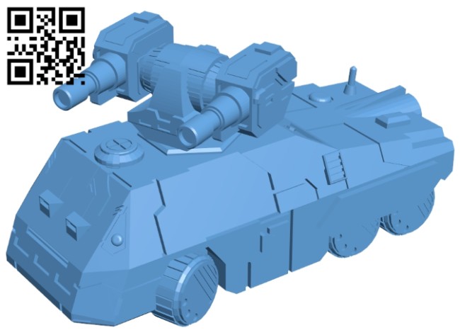 Tank assault vehicle B008299 file stl free download 3D Model for CNC and 3d printer