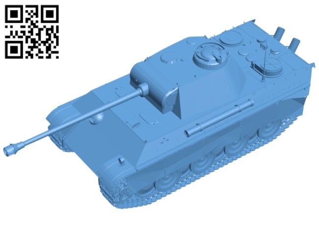 Tank panther g B008136 stl free download 3D Model for CNC 3d printer – Download Stl Files
