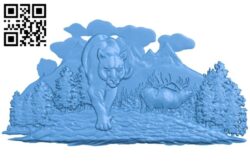The Cheetah is hunting A005266 download free stl files 3d model for CNC wood carving