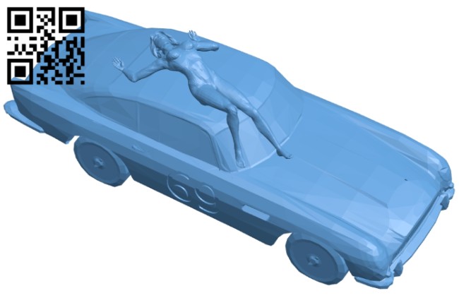 The girl on the sports car B008166 file stl free download 3D Model for CNC and 3d printer