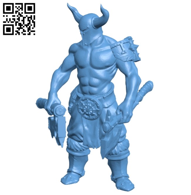 Viking - man B008221 file stl free download 3D Model for CNC and 3d printer