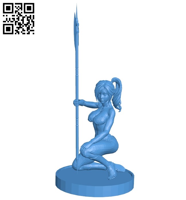 Warrior woman B008119 file stl free download 3D Model for CNC and 3d printer