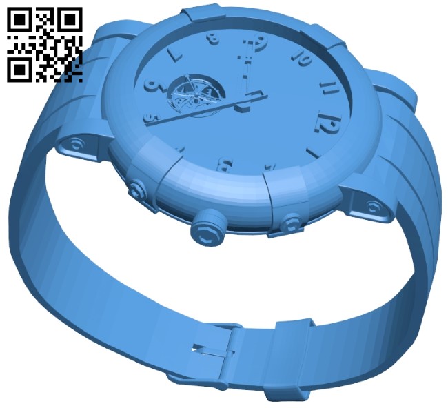 Watch male B008109 file stl free download 3D Model for CNC and 3d printer