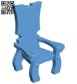 Wooden throne B008260 file stl free download 3D Model for CNC and 3d printer