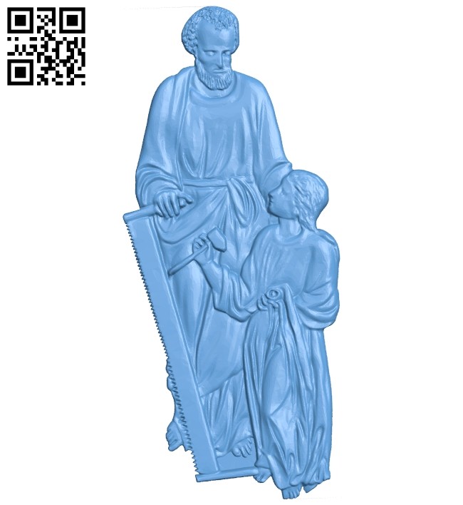 A picture of the carpenter A005589 download free stl files 3d model for CNC wood carving