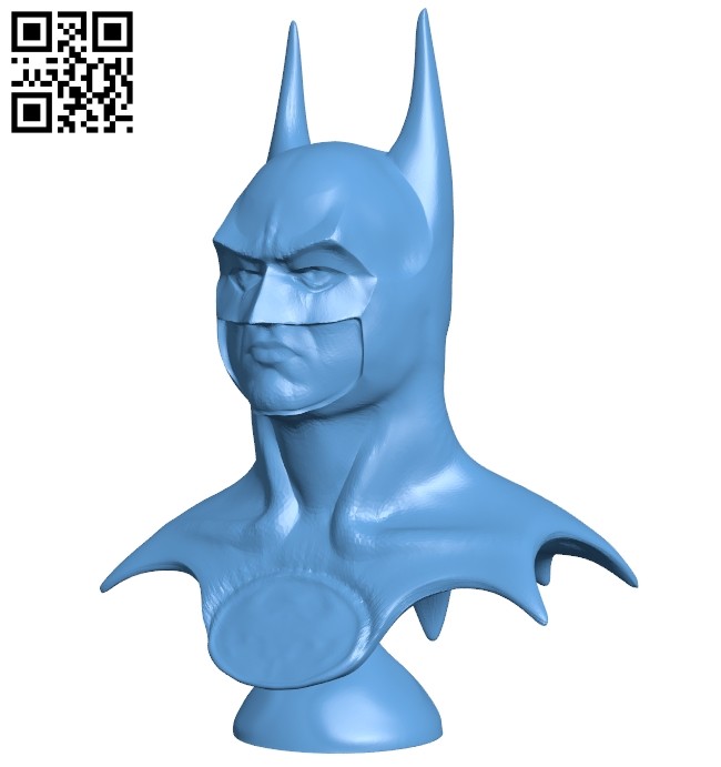 Batman bust 1989 B008620 file stl free download 3D Model for CNC and 3d printer